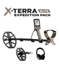 MINELAB X-Terra Elite Expedition, Waterproof, All Terrain Treasure Metal Detector, Multi-IQ Precision Targeting, Included V8X Coil, V12X Coil, ML85 Headphones, Charging Cable & PRO-FIND 40 Pinpointer
