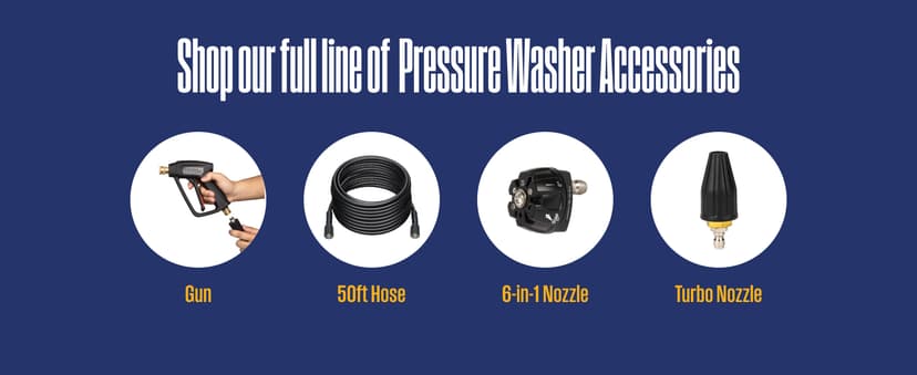 Westinghouse Foam Cannon for Pressure Washers - 3600 Max PSI, 1/4” Connector - for Gas and Electric Pressure Washers
