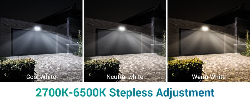 USTELLAR 2 Pack 50W Smart Outdoor LED Security Light Tunable White 2700K-6500K Motion Sensor Exterior WiFi Flood Light Fixture Alexa Warm Wired Floodlight Google Outside Spotlight House Yard Garage