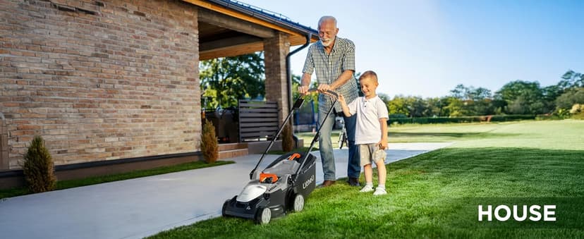 Litheli 40V (2 x 20V) 16" Electric Lawn Mower Cordless, Walk Behind Lawn Mower with 6-Height Adjust, Portable & Lightweight Push Battery Powered Lawn Mower (2 * 4.0AH Batteries Included)