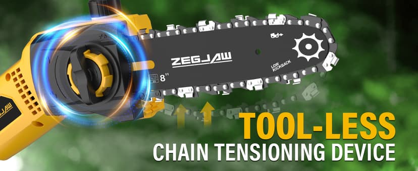 Pole Saw Corded, 6 Amp 8 Inch Pole Saws for Tree Trimming, Electric Pole Saw with 13 Feet Height Reach, Tool-free Installation