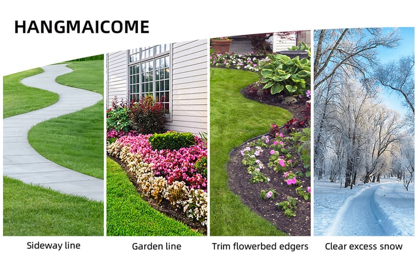 Half Moon Edger Lawn Tool - Heavy Duty Saw Tooth Manual Edgers with Sharp Blade & Wide Footplate, 38"-49" Adjustable T-Grip Handle for Landscaping, Sidewalks, Yard,Grass,Flower Bed & Garden Edging