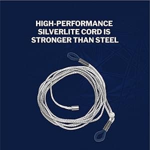 ENO Microtune Structural Ridgeline - Camping Hammock Travel Essentials - Hammock Cord for Preset Lay - Compatible with 1 to 2 Person Portable Hammocks - Sapphire/Grey