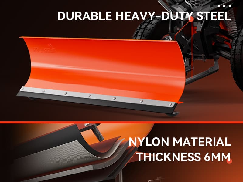 48" Snow Plow Blade Adjustable 0/15/30 Degrees- Heavy-Duty Plow Universal for ATVs, UTVs, and Lawn Tractors – Durable Steel Construction, Easy Mounting, Perfect for Driveway & Sidewalk Clearing