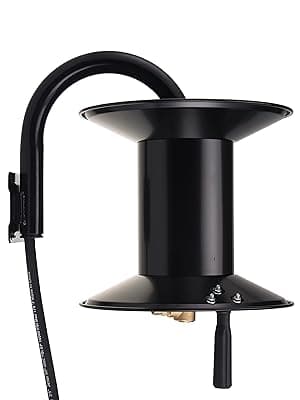 M MINGLE High Pressure Washer Hose Reel 150ft, Heavy Duty Steel Hose Reel, Manual Crank Power Washer Hose Reel with 3/8" Pressure Wash Whip Hose, Swivel Arm and Mounting Bracket, 4000 PSI