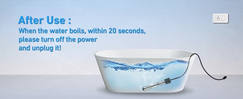 Immersion Water Heater Electric, 2000W Portable Hot Water Heater with 304 S S Guard & LCD Thermometer, Submersible Water Heater Heats up 5 Gallons of Water in Minutes for Bucket Bathtub Small Pool