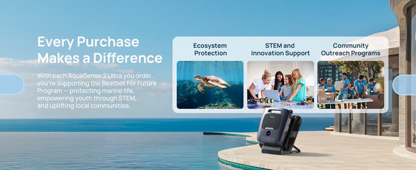 Beatbot AquaSense 2 Ultra Cordless Robotic Pool Cleaner for Complex Pools, Pool Mapping with AI Camera, 5-in-1 Cleaning, Smart Surface Parking, Pool Skimmer, Water Clarification – Prussian Blue