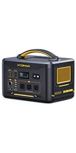 VTOMAN Jump 600X Portable Power Station, LFP Battery Powered Generator with 2x 600W AC Outlets (Surge 1200W), 4x USB ports, 3x DC Output for Outdoor Camping, Vehicle Emergency, Electric Backup