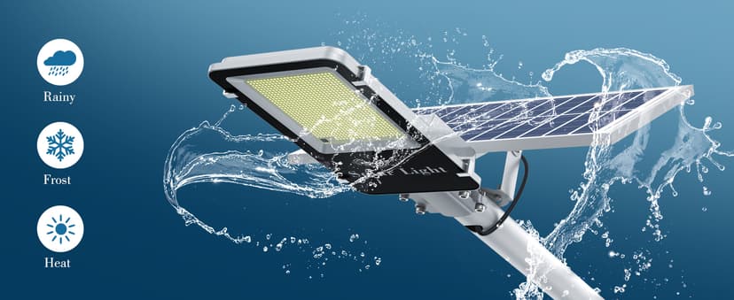 6000W Solar Street Lights Outdoor - 6500K Solar Lights Outdoor Waterproof Dusk to Dawn, High Brightness Street Lights Solar Powered with Remote Control for Yard, Parking lot and Garage