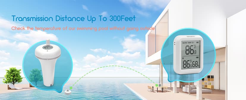 INKBIRD IBS-P01R 2nd Generation Wireless Floating Pool Thermometer Easy to Read for Hot Tub, Compatible with Gateway IBS-M1 and IBS-M2