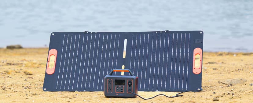 ALLWEI 300W Solar Generator with 100W Solar Panel Included, 280Wh Portable Power Station with AC Outlet USB Port, Solar Powered Battery Generator for Outdoor Camping, Home Backup, Power Outage