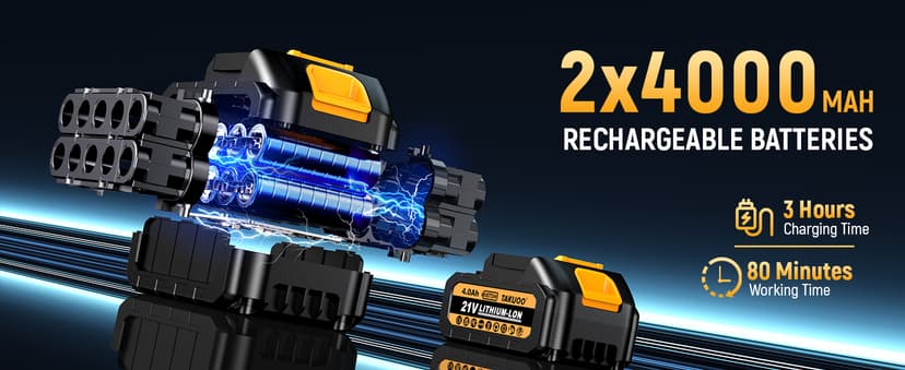 2-IN-1 Cordless 8 Inch Pole Saw & Mini Chainsaw, 21V 2×4.0Ah Battery Powered Polesaw, 15FT Max Reach, Brushless Electric Chain Saw with Extension Pole for Tree Branches Pruning, Wood Cutting