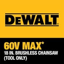 DEWALT 60V MAX Cordless Chainsaw, 18 in., Tool Only (DCCS672B)