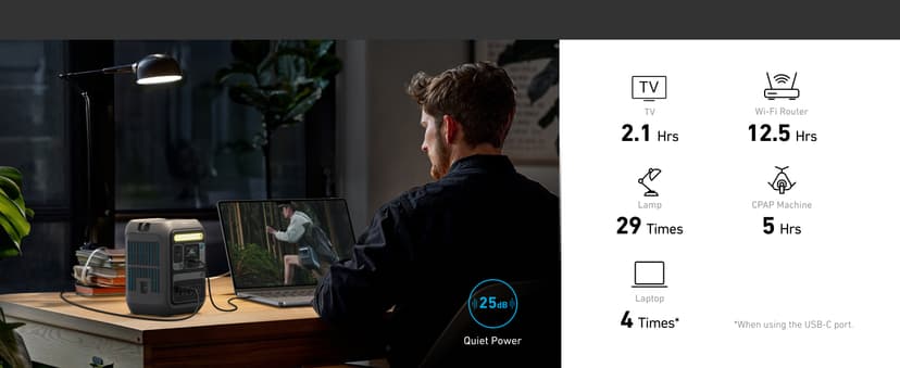Anker SOLIX C300 Portable Power Station, Outdoor 288Wh LiFePO4 Battery, 300W (600W Surge) Solar Generator, 140W Two-Way Fast Charging, for Camping, Traveling, and Emergencies (with 60W Solar Panel)