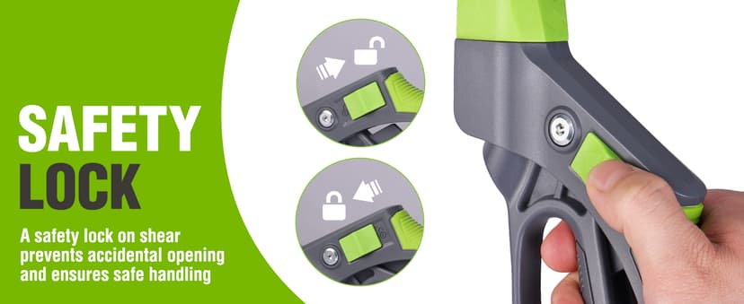 WORKPRO Grass Shears Handheld, Ultra-Sharp Grass Clippers with 360 Degree Swivel Blades, Manual Grass Cutter, Non-Slip Garden Shears, Gardening Scissors, Plant Clippers for Precise Lawn Trimming