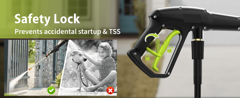 Pressure Washer, Adjustable 5000 Max PSI 2.5 Max GPM, Power Washer with 33 FT Hose Reel, Steel Wand, 500ml Foam Cannon, 4-Nozzle Set, Electric Pressure Washer for Cars, Fences, Patios