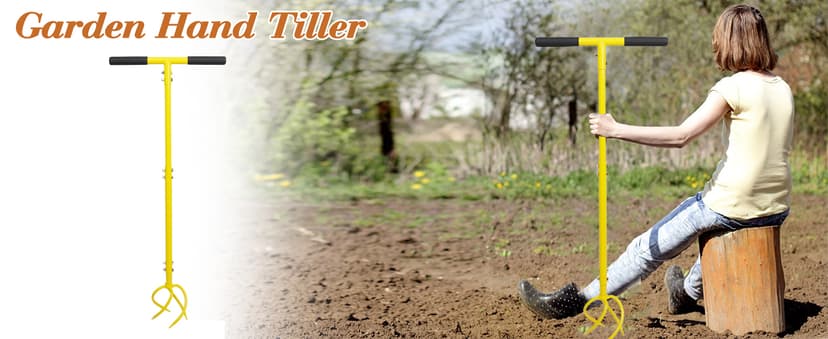 Garden Hand Tiller Garden Claw Twist Tiller Cultivator Tiller Soil Lossener Lawn Aerator Areator Loosen, Rototiller, Garden Bed and Plant Box Cultivator, Garden Tools.