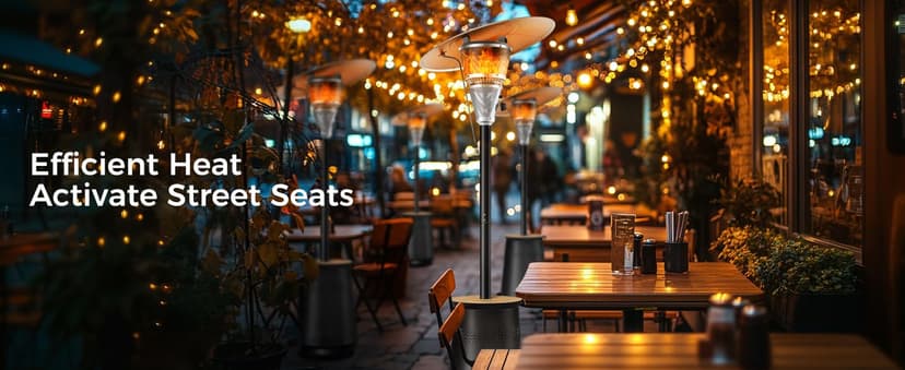 50,000 BTU Patio Heater for Outdoor Use With Adjustable Heat Focusing Top, Table Design, Stainless Steel Burner, Wheels,Propane Heater for Garden, Commercial and Residential, Black