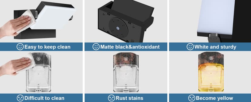 40W LED Outdoor Wall Lights, 5000K Water Resistant Exterior Wall Pack Light, 360 ° Adjustable Head Flood Wall Lighting Self-Developed Security Commercial Wall Mount Fixture for Yard Porch