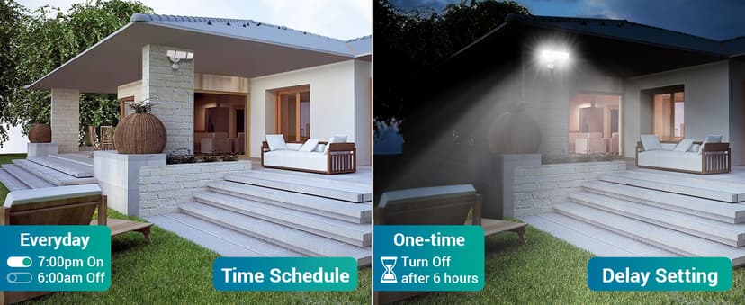 USTELLAR 2 Pack 50W Smart Outdoor LED Security Light Tunable White 2700K-6500K Motion Sensor Exterior WiFi Flood Light Fixture Alexa Warm Wired Floodlight Google Outside Spotlight House Yard Garage