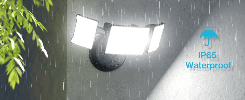 Olafus 60W Flood Lights Outdoor, Switch Controlled 6000LM LED Security Lights, IP65 Waterproof Outside Floodlights, 6500K Exterior Flood Light Fixture Wired for House Yard Porch Eave Black