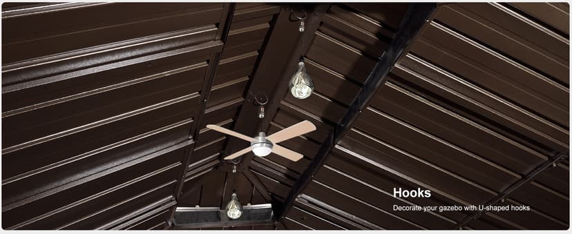 PURPLE LEAF 10' x 14' Hardtop Gazebo with Curtains and Netting for Hot Tub Heavy Duty Deck Beach Pool Backyard Outdoor Canopy Tent Sun Shade Metal Roof Patio Permanent Pavilion