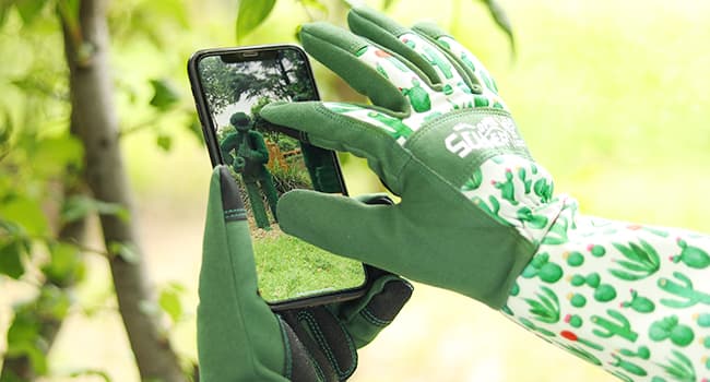 Schwer Gardening Gloves for Women, Rose Pruning Gloves with Forearm Protection, Breathable and Comfortable Thorn Proof Garden Glove with Touch Screen for Yard & Outdoor Work (Medium 1 Pair)