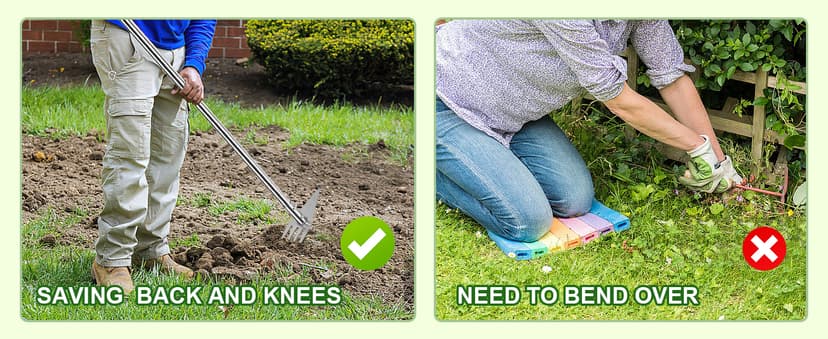 Dual Headed Hoe Garden Tool, 29.5"-57.7" Adjustable Long Handle Hoe Garden Tool, Stainless Steel Hoe Cultivator Gardening Tool, for Gardening Planting, Weeding, Digging, Loosening Soil