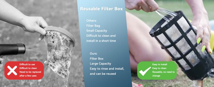 (2025 Upgraded) Cordless Handheld Pool Vacuum, Rechargeable Pool Cleaner with Telescopic Pole and Fine-Sponge, Powerful Suction, Ideal for Above & In-Ground Pools, Spas, Hot Tubs, Yellow