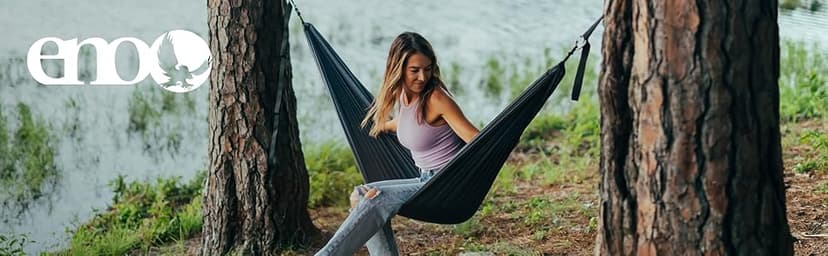 ENO TravelNest Hammock & Straps Combo - Portable Hiking and Camping Hammock with Straps Included - Travel Hammock for Camping, Hiking, Backpacking, a Festival, or The Beach - Marine