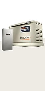 Generac Guardian 22kW Home Standby Generator with 200 Amp Transfer Switch, Durable All Aluminum, WiFi Enabled with G-Force Engine, Easy to Use, Whole House Power Backup, Smart Outage Solution - Bisque