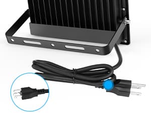 Olafus 2 Pack 100W LED Flood Light Outdoor, 9000lm LED Work Light with Plug, IP66 Waterproof Exterior Security Lights, 6500K Daylight White Outside Floodlights for Playground Yard Stadium Lawn