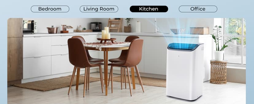 EUHOMY Portable Air Conditioners 12,000 Btu, 4 in 1 Portable Cooling AC with Heat, Dehumidifier, Fan Modes, Quiet Stand-up AC with 46dB Low Noise & Sleep Mode for Bedrooms, room up to 550 Sq.Ft