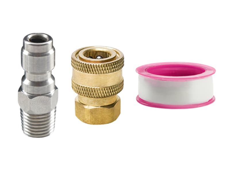 janz 24'' Pressure Washer Surface Cleaner with 4 Wheels,Dual Handle,Stainless Steel Housing, 4 Replacement Nozzle Cores and 2 Hose Adapters,Ideal for Driveways, Sidewalks,Patios,Decks Cleaning