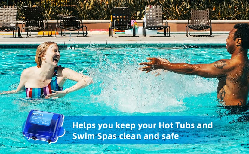 HCD-55 Spa Ozone Generator – Universal Hot Tub & Cold Plunge Ozonator, 200/300 mg/hr Output, Compatible with 120V/240V, Easy-to-Install Kit for Pools & Spas Up to 1500 Gallons