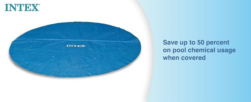 Intex 28011E Solar Pool Cover: For 10ft Round Easy Set and Metal Frame Pools – Insulates Pool Water – Reduces Water Evaporation – Keeps Debris Out – Reduces Chemical Consumption