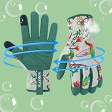 Leather-Gardening-Gloves for Women -Thorn-Proof Work-Gloves for Weeding, Digging, Planting,Pruning Yard garden Gloves