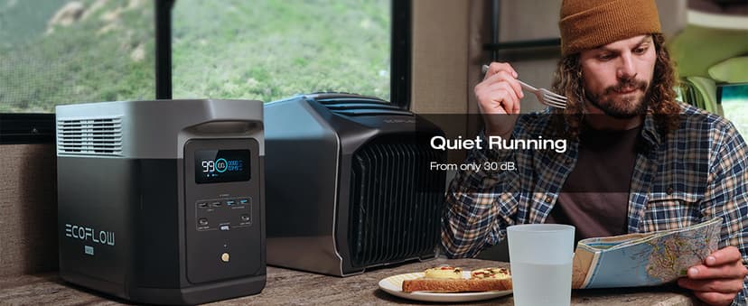 EF ECOFLOW Solar Generator DELTA 2 Max 2048Wh with 220W Solar Panel, LiFePO4 Battery Portable Power Station, Up to 3400W AC Output, AC + Solar Fast Dual Charging 0-100% in 1 Hr For Outdoor Camping RV