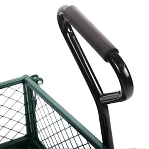 Garden Cart Wagon - 400 lbs Capacity Heavy-Duty Steel Mesh Utility Cart with Removable Sides, All-Terrain Wheels & Pull Handle for Yard, Lawn & Garden Hauler