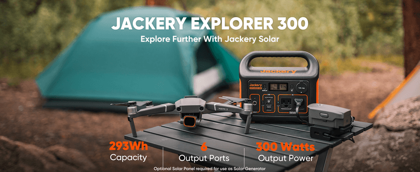 Jackery Portable Power Station Explorer 300, 293Wh Backup Lithium Battery, Solar Generator for Outdoors Camping Travel Hunting Blackout (Solar Panel Optional)