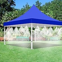 Patio Misting Kit - Pre- Assembled Misting System - Simply unpack and Attach - Cools temperatures by up to 30 Degrees - for Patio, Pool and Play Areas (60 Feet - 16 Nozzles)