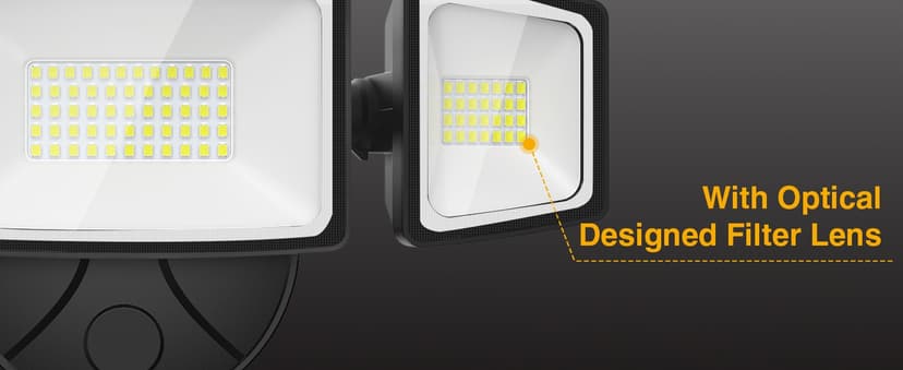 Onforu 2 Pack 60W Flood Lights Outdoor, 6000LM LED Flood Lighting Outdoor Switch Controlled, IP65 Waterproof Exterior Floodlight Fixture with 3 Adjustable Heads, 6500K Security Light for Garage Yard