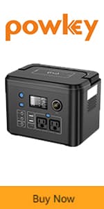 Portable Power Station 350W, Powkey 260Wh/70,000mAh Backup Lithium Battery, 110V Pure Sine Wave Power Bank with 2 AC Outlets, Portable Generator for Outdoors Camping Travel Hunting Emergency