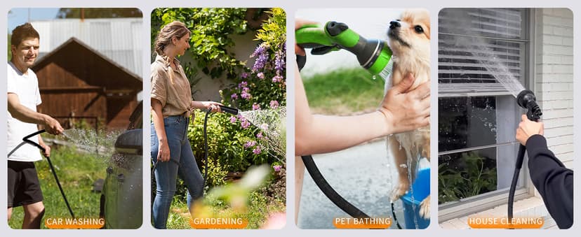 Garden Hose, Lightweight, Ultra Flexible, Durable, Kink-Free Garden Hose, RV, Marine and Camper Hose (50 FT)