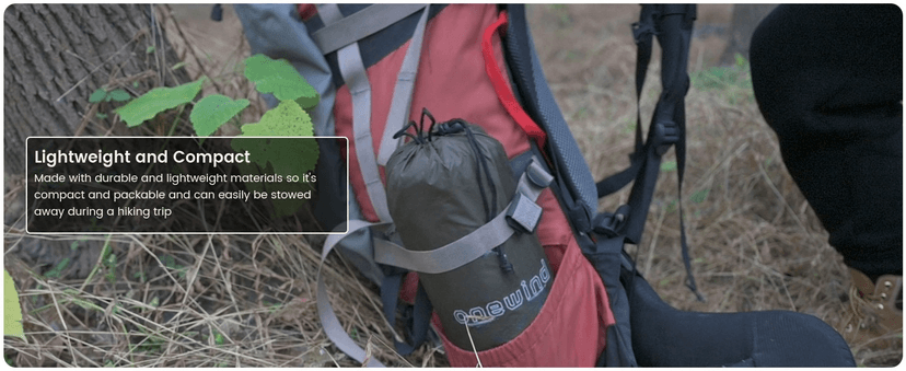 onewind 12×10 ft Hammock Tarp, Ultralight Tarp Silnylon Hammock Rain Fly Lightweight Waterproof Camping Tent Tarp with Doors, Easy to Setup with Stuff Sack, Tent Stakes, OD Green