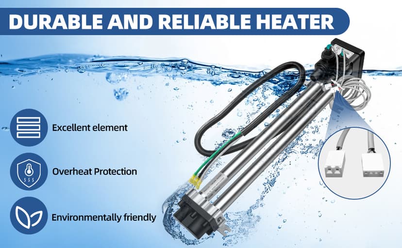 Hot Tub Heater 26-C3160-1S Suit for 1995+ Hot Spring Spa Heater Tiger River Watkins Spa Parts C3160-1 C3564-1 73790 7211 Titanium Heater Double-Pass 1.5kW/6kW 120V/240V 8.3A/16.6A
