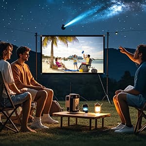 60 Inch Projector Screen, OKEDUO 4K 16:9 HD Portable Projection Movie Screen, Anti-Crease Indoor Outdoor, Simple Install, Easy Carrying Projection Screen for Home Theater Backyard