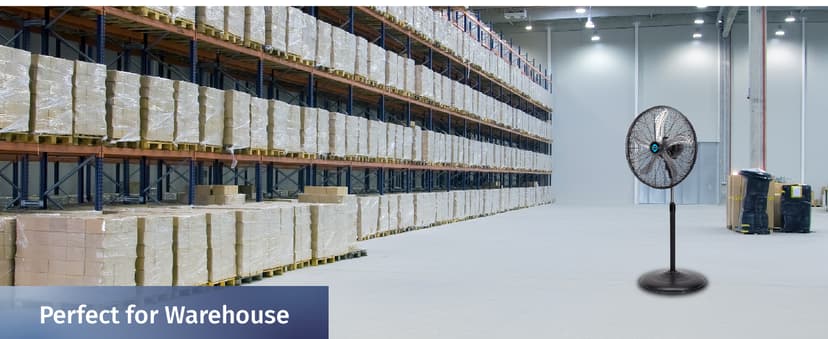 Tornado - 20 Inch High Velocity Metal Oscillating Pedestal Fan 5250 CFM - Commercial, Industrial Use Water-Resistant