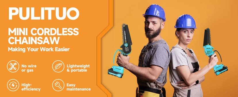 Mini Chainsaw Cordless, 6 Inch Electric Chainsaw Small Chainsaw Battery Powered, Yard Tools Garden Gifts for Men Dad Husband, Hand Saw for Branches Wood Cutting Pruning (Green)