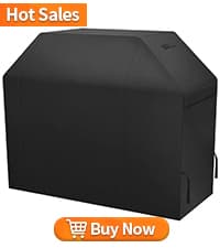 NEXCOVER Offset Smoker Cover - 60 Inch Waterproof Charcoal Grill Cover, Outdoor Heavy Duty BBQ Cover, Rip Resistant Smokestack Barbecue Cover for Brinkmann Char-Broil Weber Nexgrill, Black.